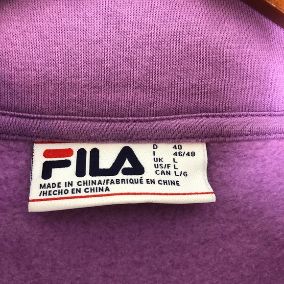FILA Quarter Zip Pullover Color Block Sweatshirt - Picture 9 of 9